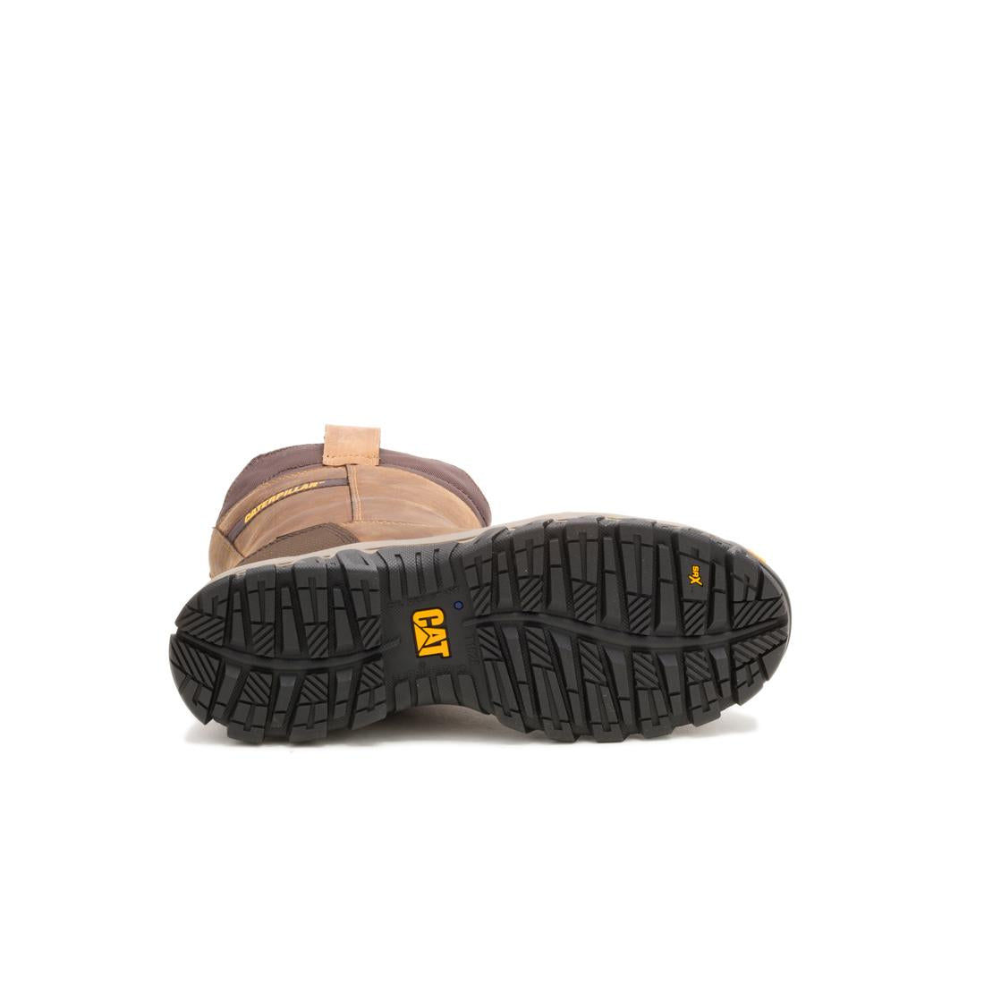Caterpillar Threshold Rebound Pull On WP Steel-Toe Pull On Boot Bison P91772 Sole Image
