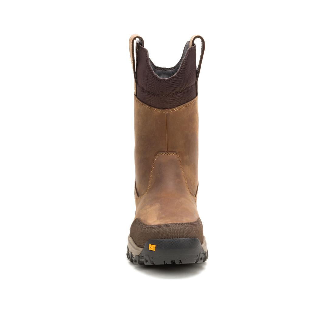 Caterpillar Threshold Rebound Pull On WP Steel-Toe Pull On Boot Bison P91772 Front Image