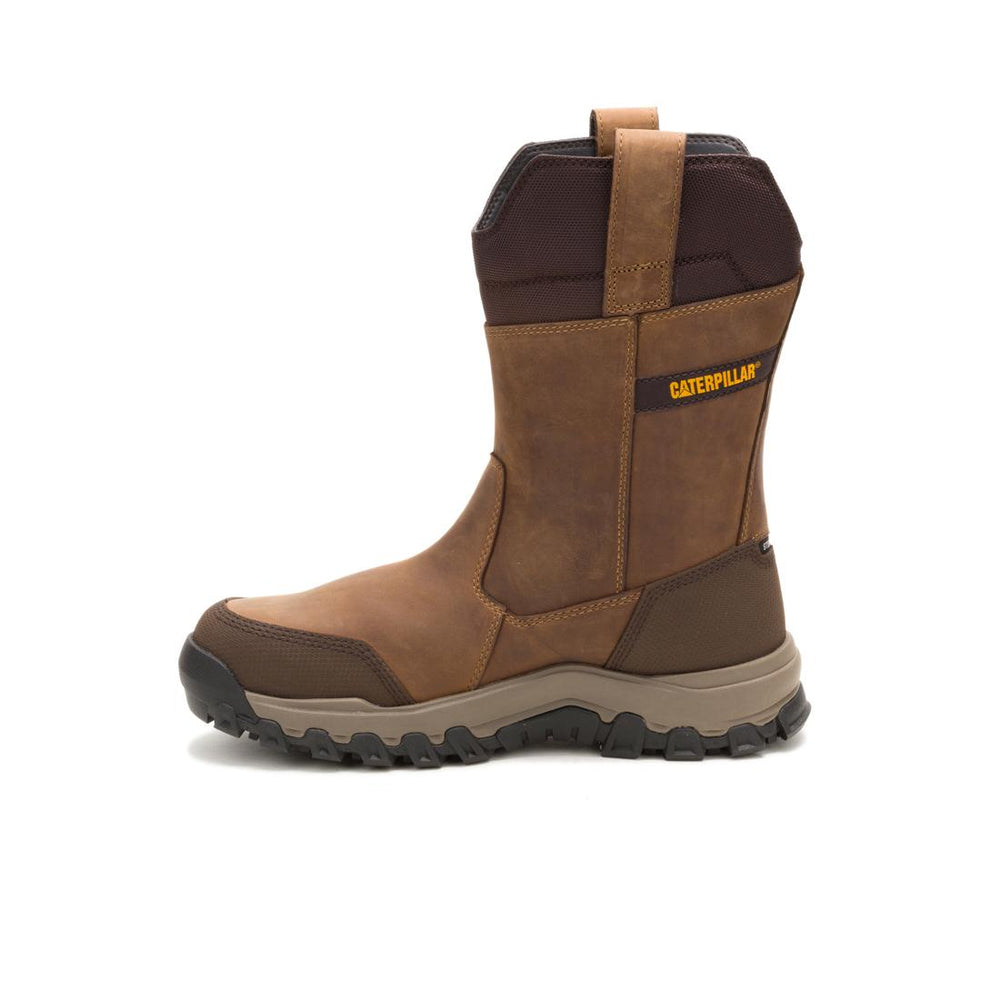 Caterpillar Threshold Rebound Pull On WP Steel-Toe Pull On Boot Bison P91772 Image View