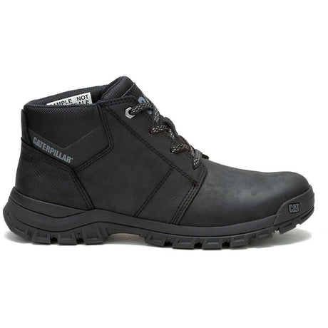 Caterpillar Threshold Soft-Toe Chukka Work Boot Black Profile View