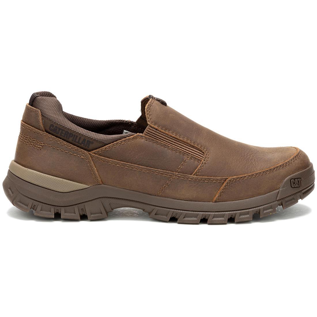 Caterpillar Threshold Slip On Soft-Toe Shoes Mushroom Profile View