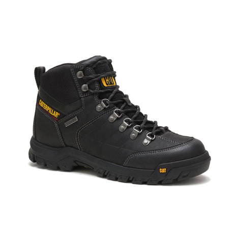 Caterpillar Threshold Soft-Toe Waterproof Work Boot Black P74129 Medial Image