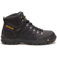 Caterpillar Threshold Soft-Toe Waterproof Work Boot Black Profile View