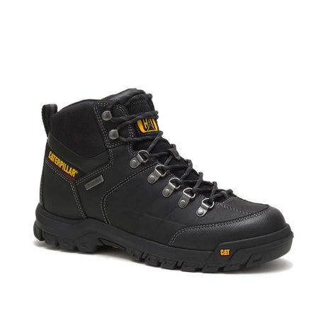 Caterpillar Threshold Steel-Toe Waterproof Work Boot Black P90936 Medial Image