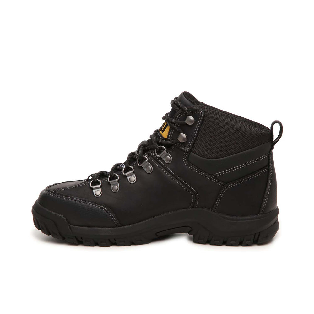 Caterpillar Threshold Steel-Toe Waterproof Work Boot Black P90936 Side Image