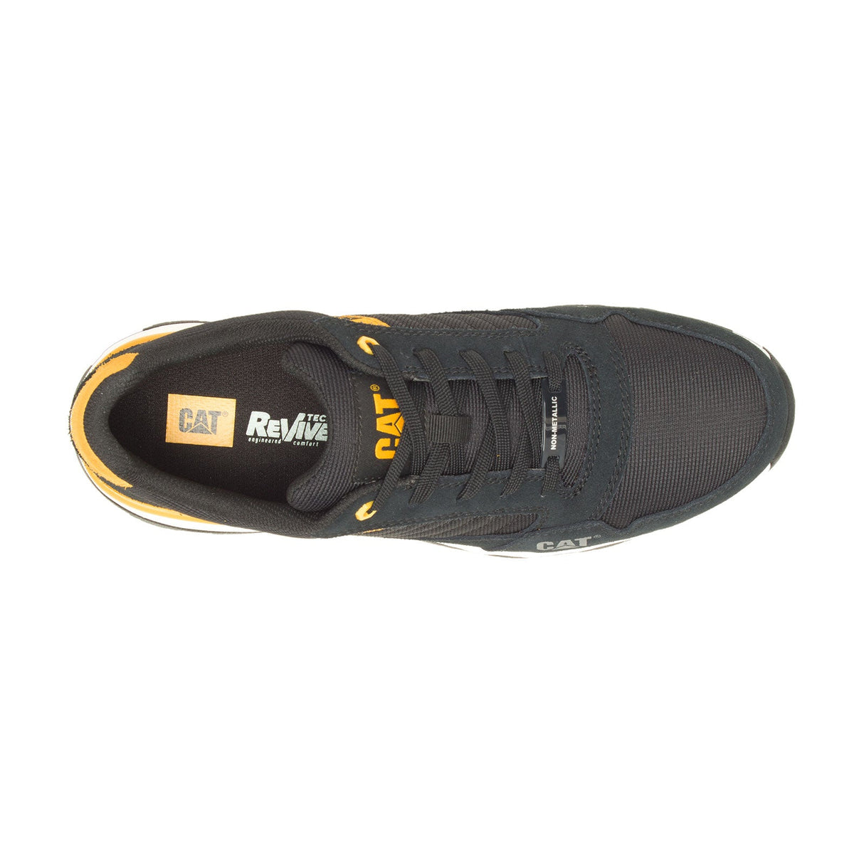 Caterpillar Venward Composite-Toe Work Shoe Black/Cat Yellow P91480 Image View