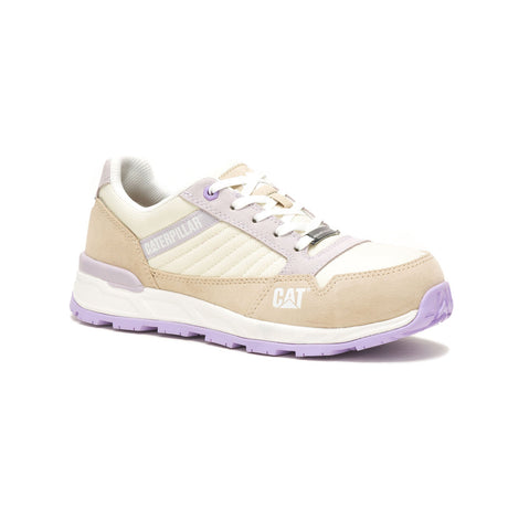 Caterpillar Venward Women’s Composite-Toe Work Shoe Tan/Lilac P91479 Medial Image
