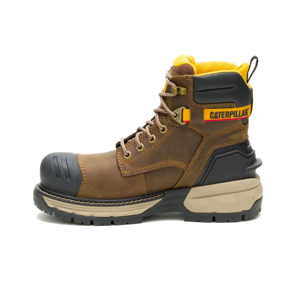Caterpillar Women's Excavator PowerSpring 6-Inch Composite Toe Boot Pyramid - Medial View
