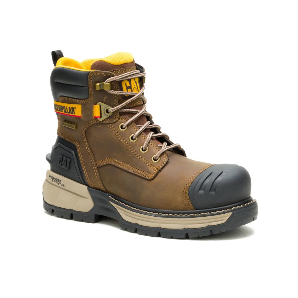 Caterpillar Women's Excavator PowerSpring 6-Inch Composite Toe Boot Pyramid - Angled View