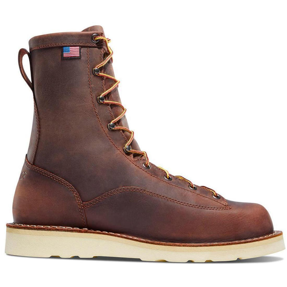 Danner Bull Run 8" Soft Toe Work Boot Brown Profile View