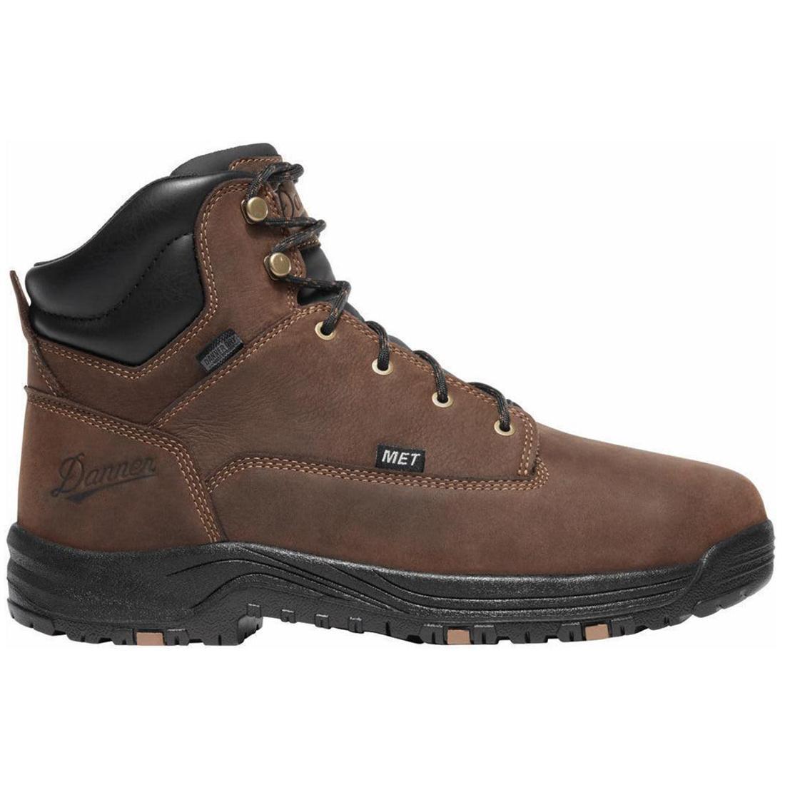 Danner Caliper 6" Danner Dry Met Guard Work Boot Brown Profile View