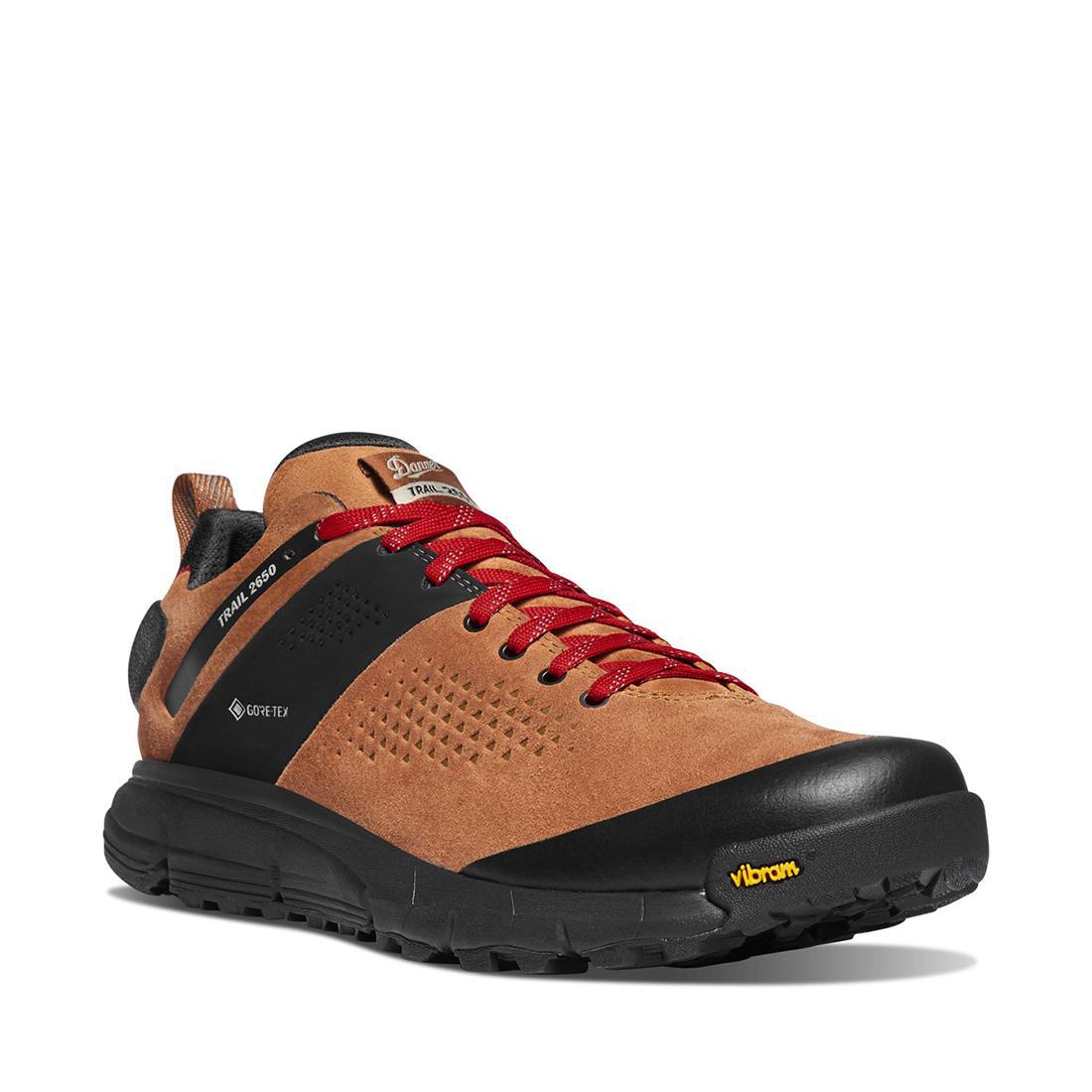Danner Trail 2650 Suede Brown/Red GTX Shoe 61297 Side Image