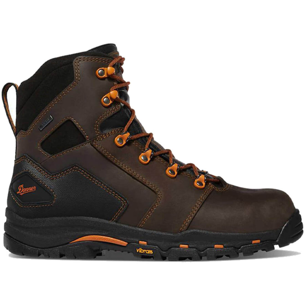 Danner Vicious 6" Nano Toe Work Boot Medium Brown Profile View