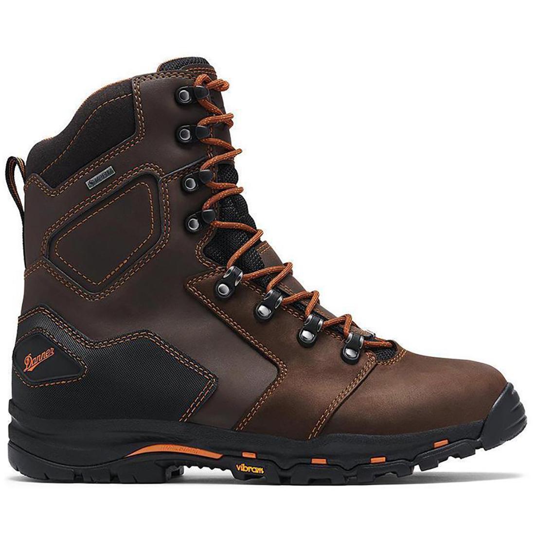 Danner Vicious 8" 400G Nano Toe Work Boot Dark Brown Profile View