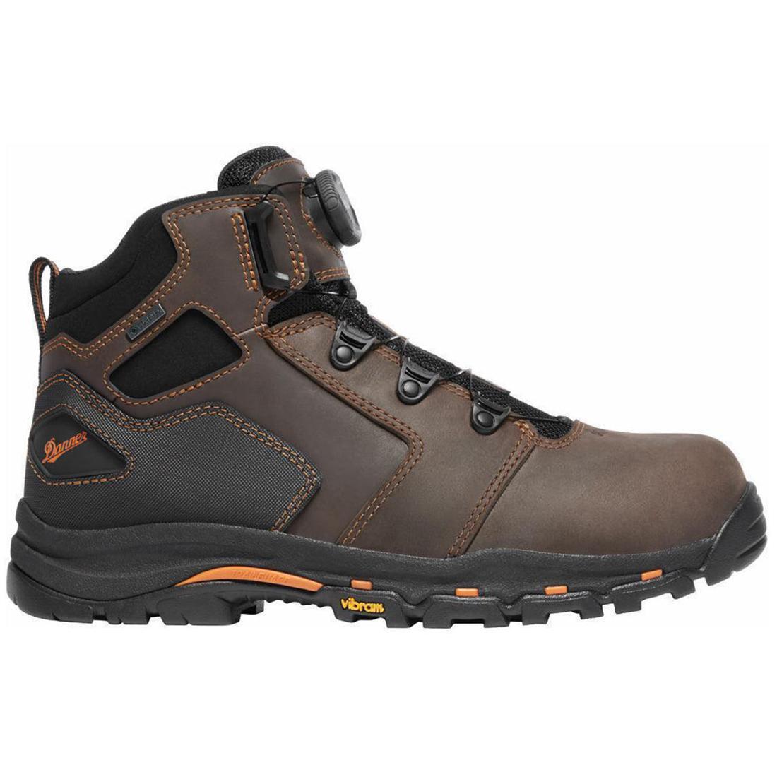 Danner Vicious 4.5" BOA Nano Toe Work Boot Medium Brown Profile View