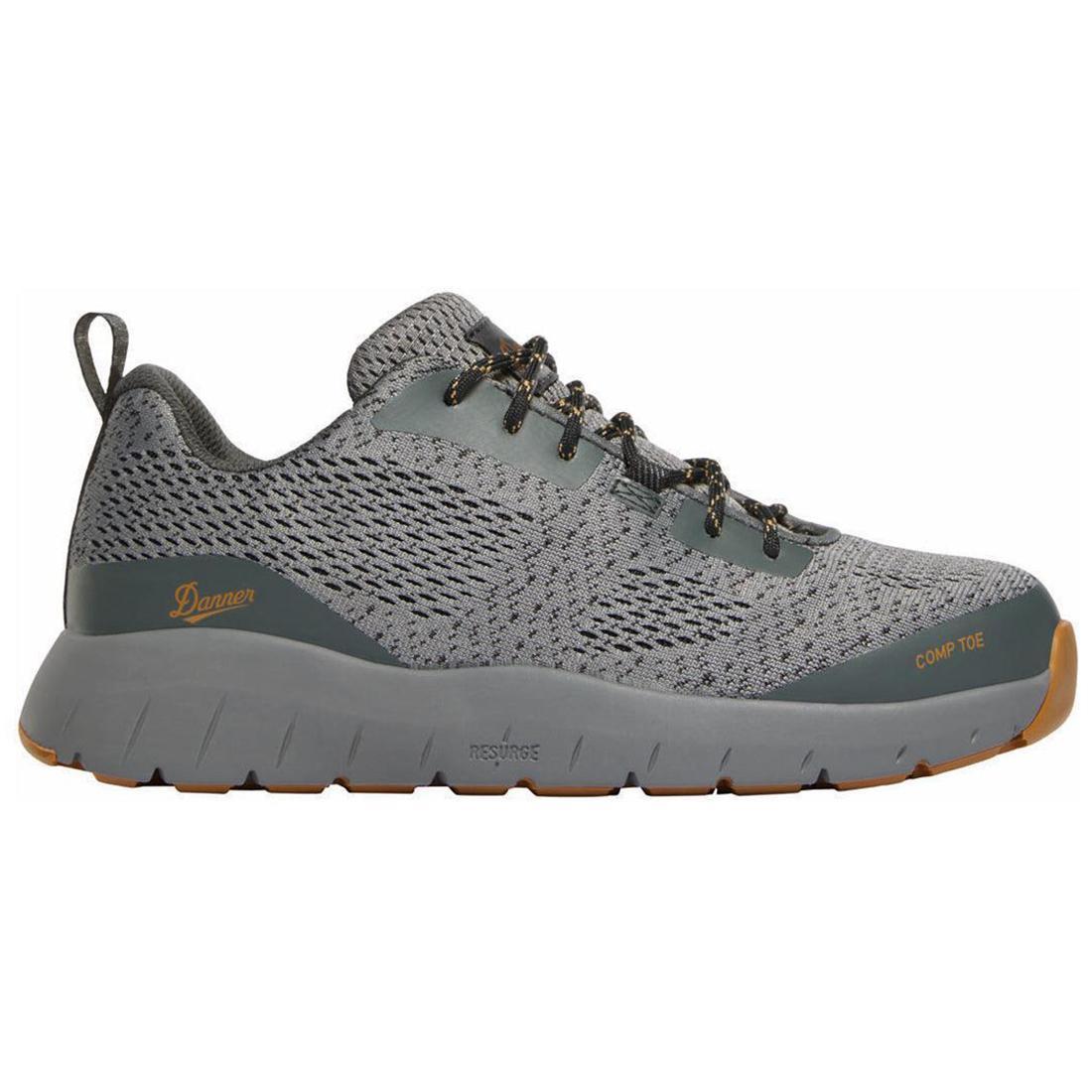 Danner Run Time Women’s 3" Nano Toe Work Shoe Gray Profile View