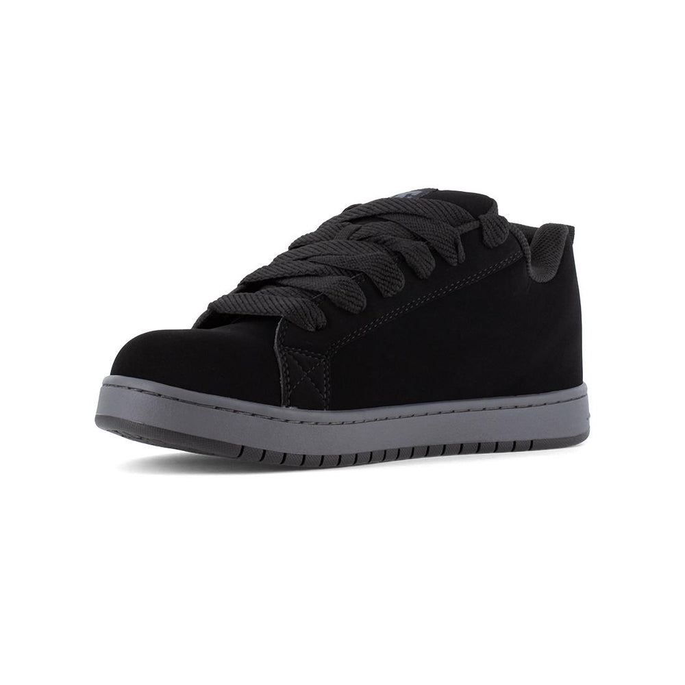 Dc Shoes Court Graffik Composite Toe Work Shoe – Black/Gray DC60103 Medial Image