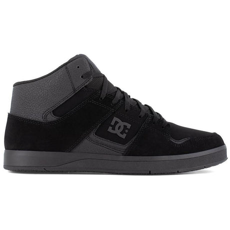 DC Shoes Cure Work Soft Toe Slip‑Resistant Mid‑Cut Boot – Black Profile View