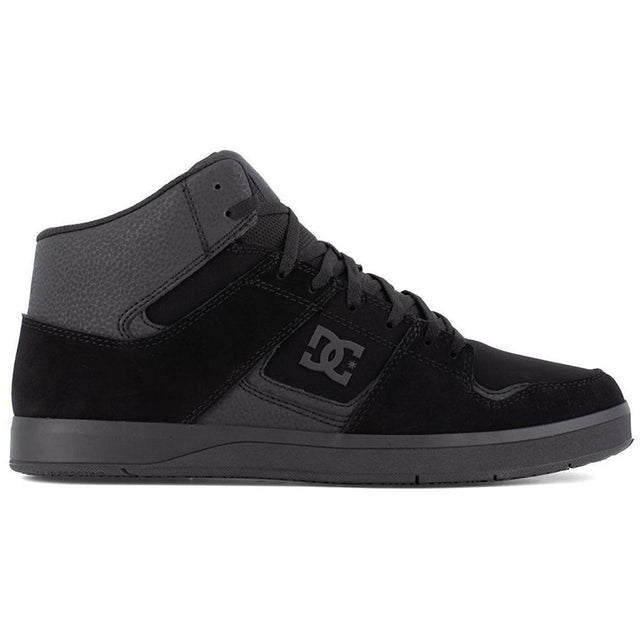 DC Shoes Cure Work Soft Toe Slip‑Resistant Mid‑Cut Boot – Black Profile View