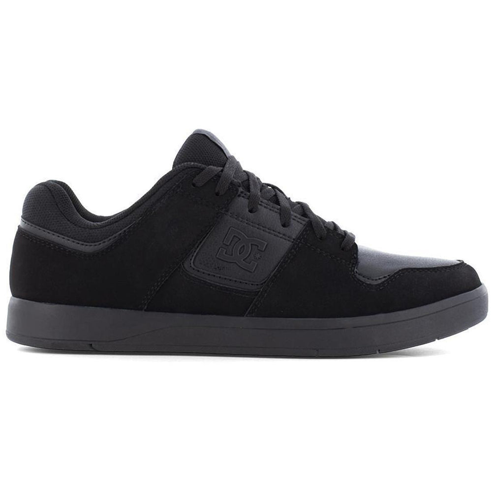 DC Shoes Cure Work Soft Toe Slip‑Resistant Low Shoe – Black Profile View