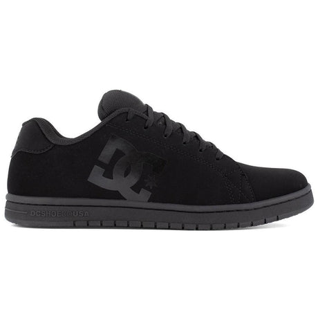 DC Shoes Gaveler Soft Toe Slip‑Resistant Work Shoe – Black Profile View