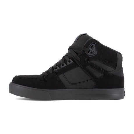 Dc Shoes Pure Work Composite Toe Mid‑Cut Boot – Black/Dark Gray DC60206 Medial Image