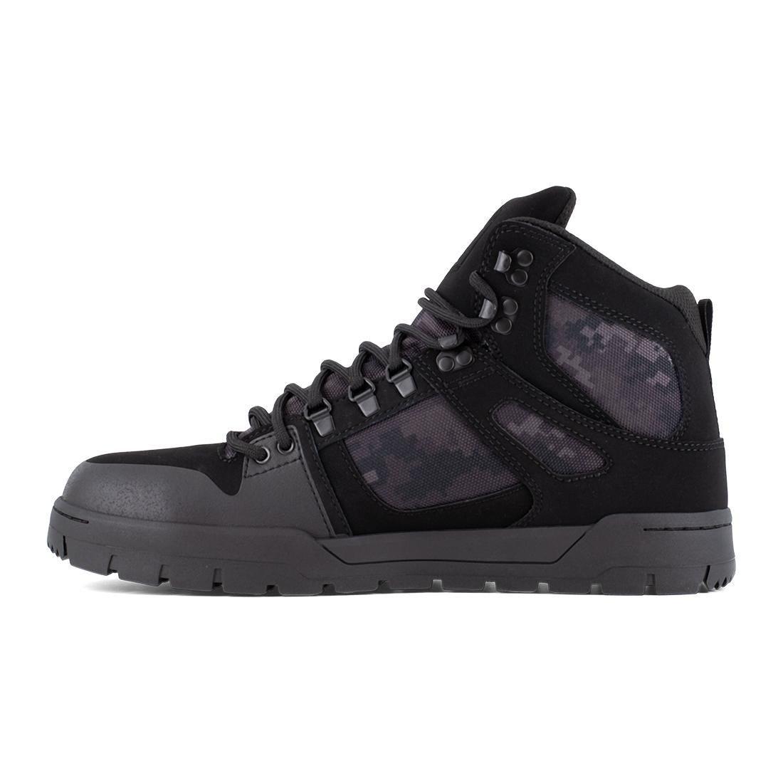 Dc Shoes Pure Work Composite Toe Waterproof Mid‑Cut Boot – Black/Camo DC60603 Medial Image