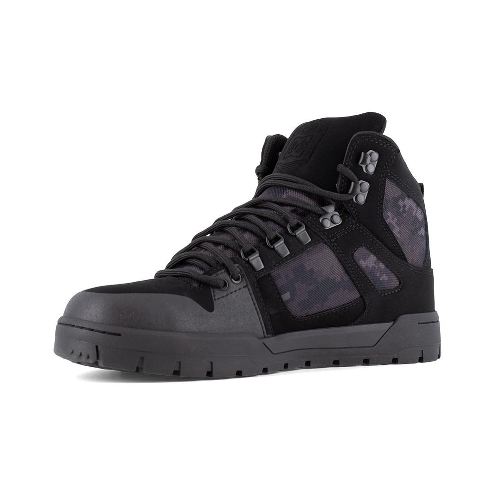 Dc Shoes Pure Work Composite Toe Waterproof Mid‑Cut Boot – Black/Camo DC60603 Heel Image