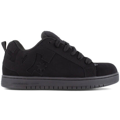 DC Shoes Court Graffik Composite-Toe Slip Resistant Work Shoe Black Profile View