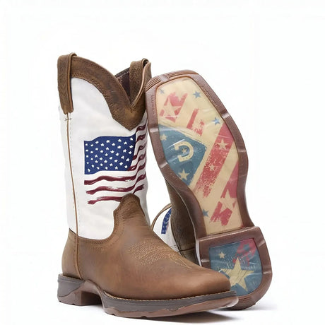 Durango Women’s Lady Rebel by Durango Distressed Flag Embroidery Western Boot Side