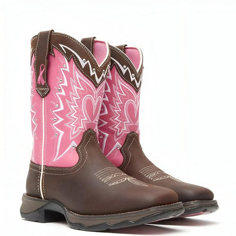 Durango Women’s Lady Rebel by Durango Benefiting Stefanie Spielman Western Boot Heel