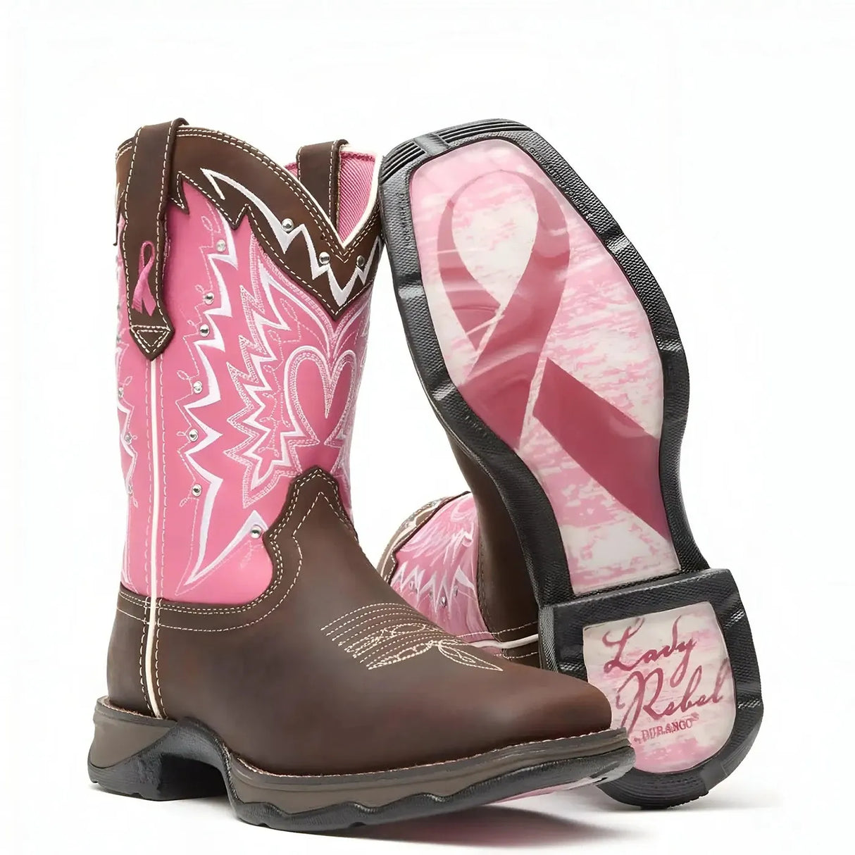 Durango Women’s Lady Rebel by Durango Benefiting Stefanie Spielman Western Boot Side