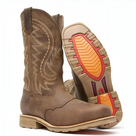 Durango Maverick Pro Steel Toe Waterproof Western Work Boot Tan Side