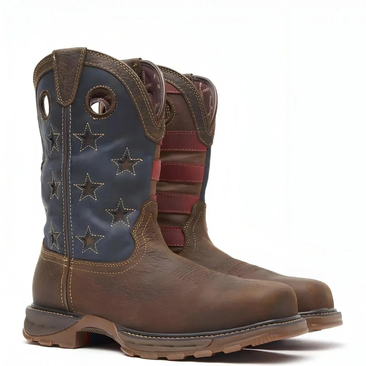 Durango Maverick XP Composite Toe Waterproof Western Work Boot Vintage Flag Cover