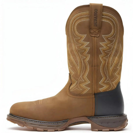 Durango Maverick XP Steel Toe Waterproof Western Work Boot Coyote Brown Side