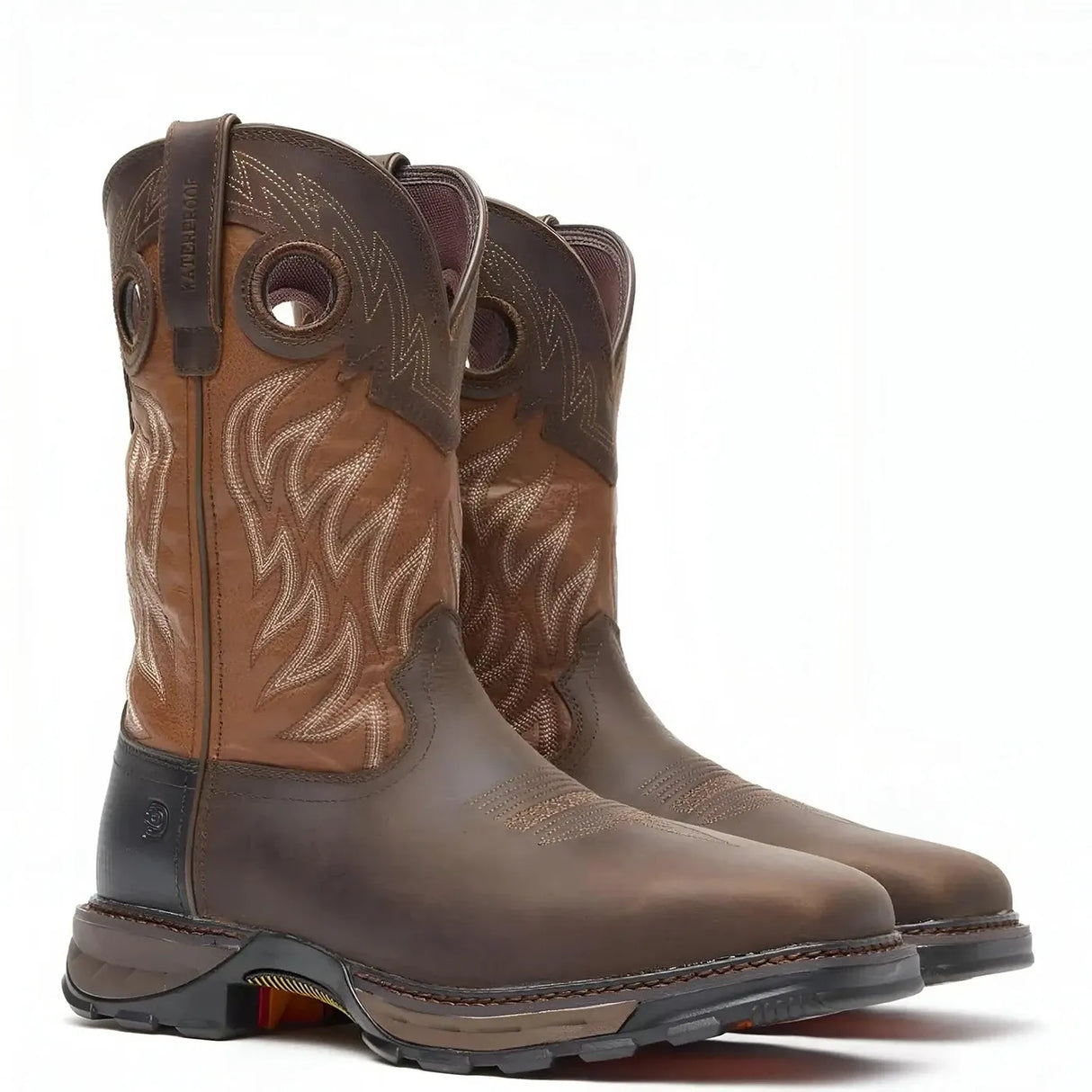Durango Maverick XP Steel Toe Waterproof Western Work Boot Deep Brown Cover