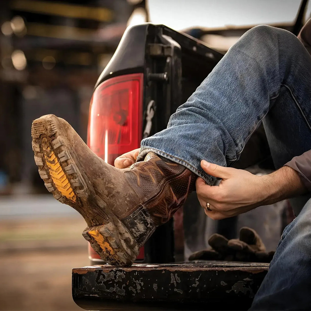 Durango Maverick XP Ventilated Western Work Boot Heel