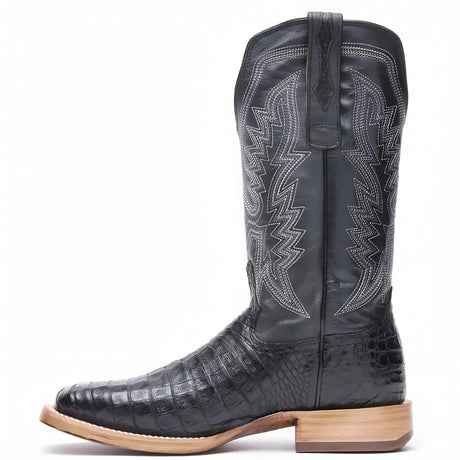 Durango PRCA Collection Caiman Belly Western Boot Black Heel