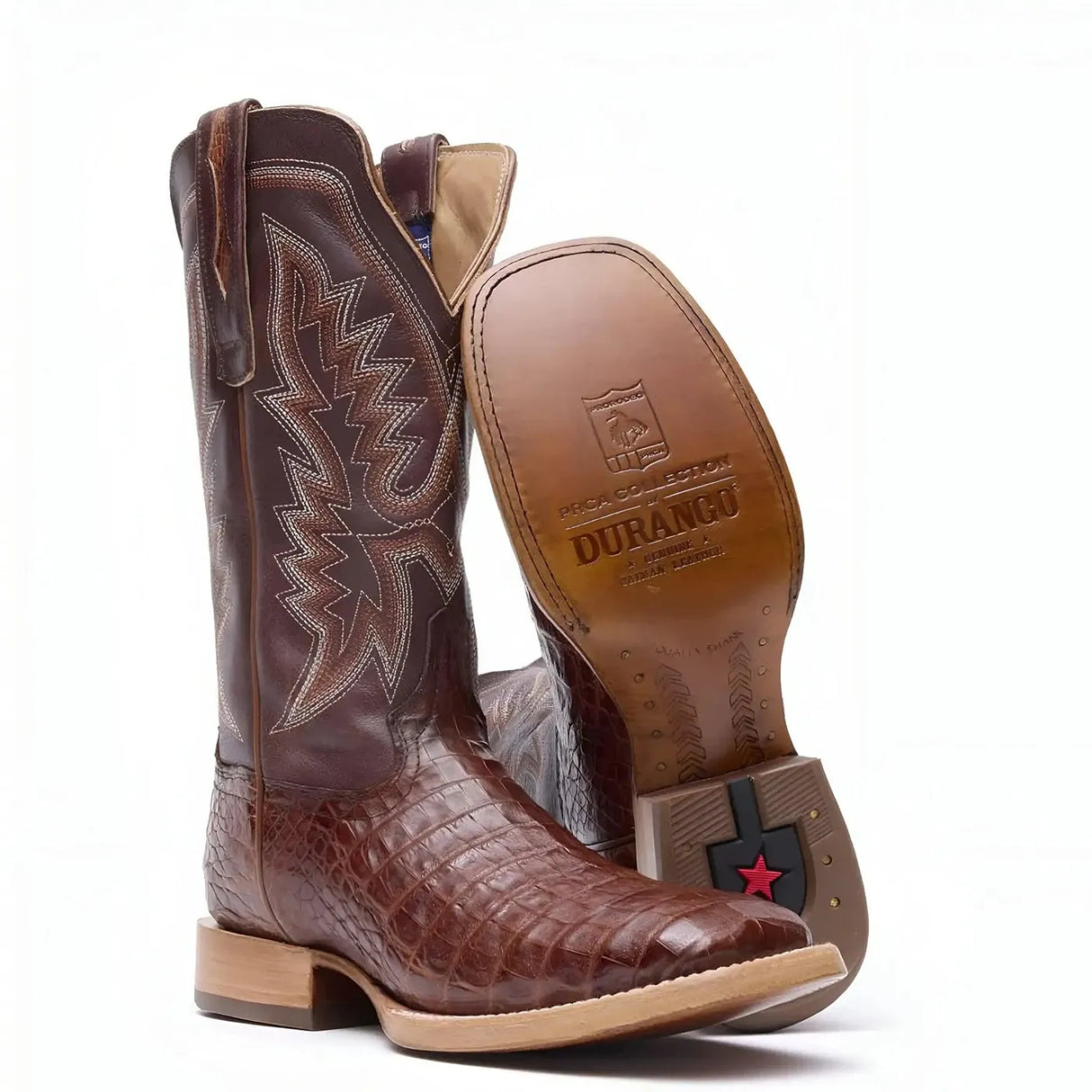 Durango PRCA Collection Caiman Belly Western Boot Side