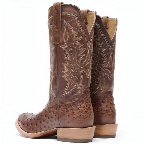 Durango PRCA Collection Full-Quill Ostrich Western Boot kango Tobacco And Rust Heel
