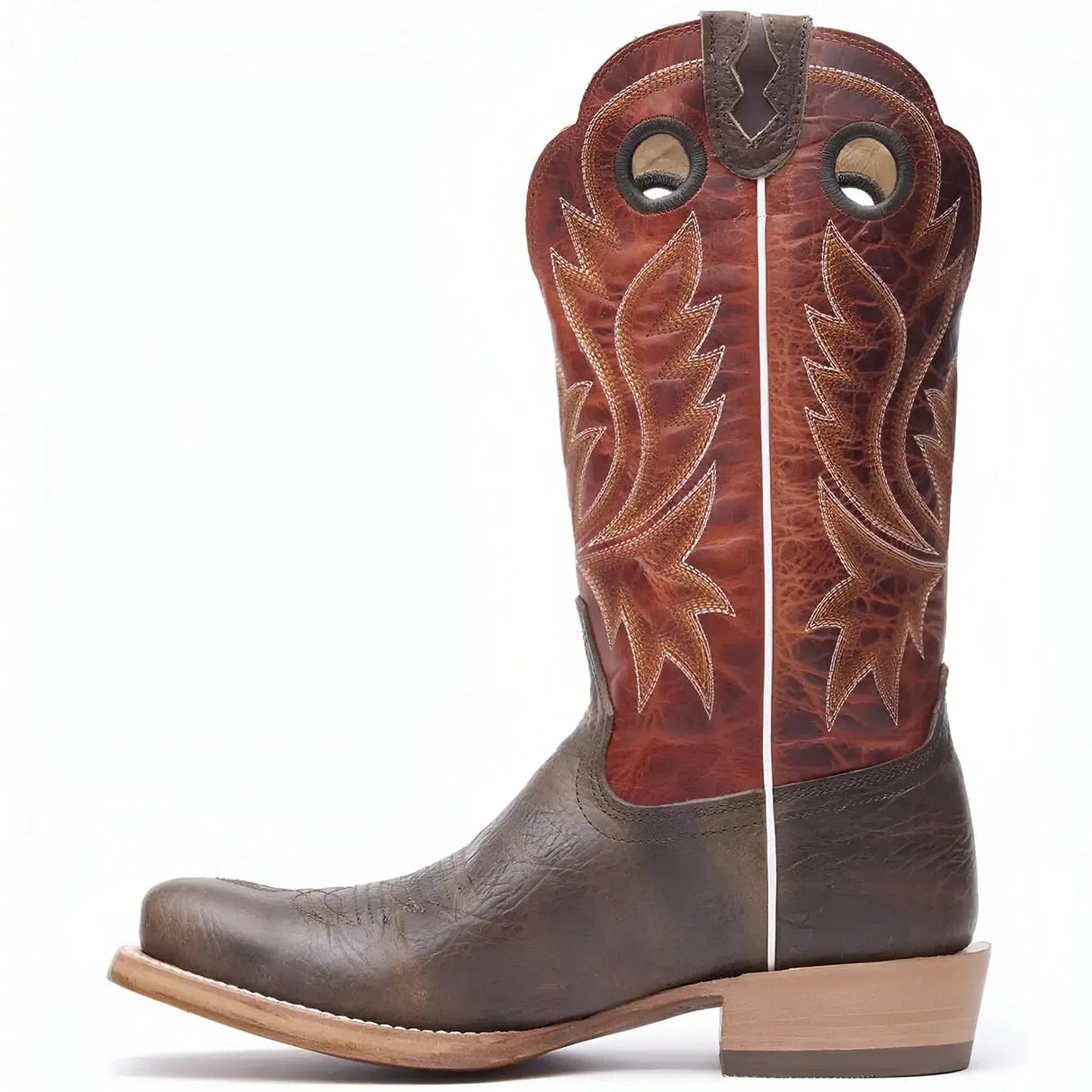 Durango PRCA Collection Shrunken Bullhide Western Boot Nicotine & Burnt Sienna Cover