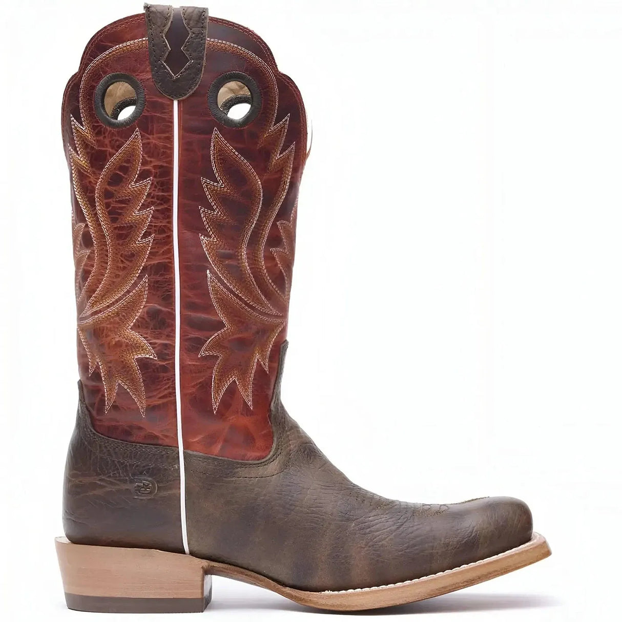 Durango PRCA Collection Shrunken Bullhide Western Boot Nicotine & Burnt Sienna Medial