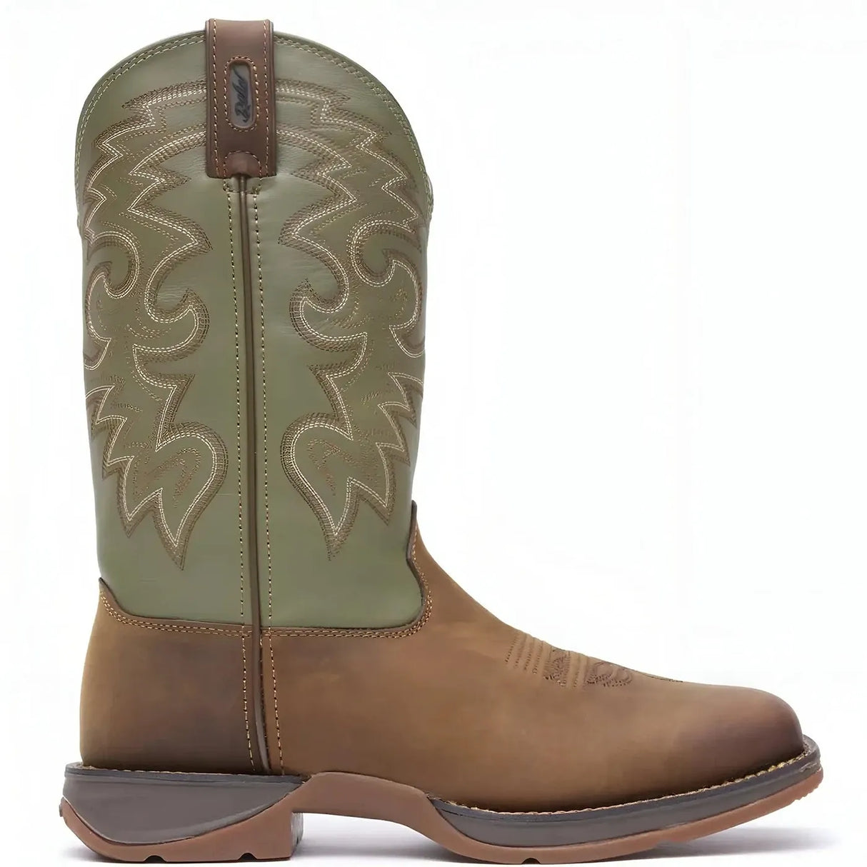 Durango Rebel Coffee & Cactus Pull-On Western Boot Medial