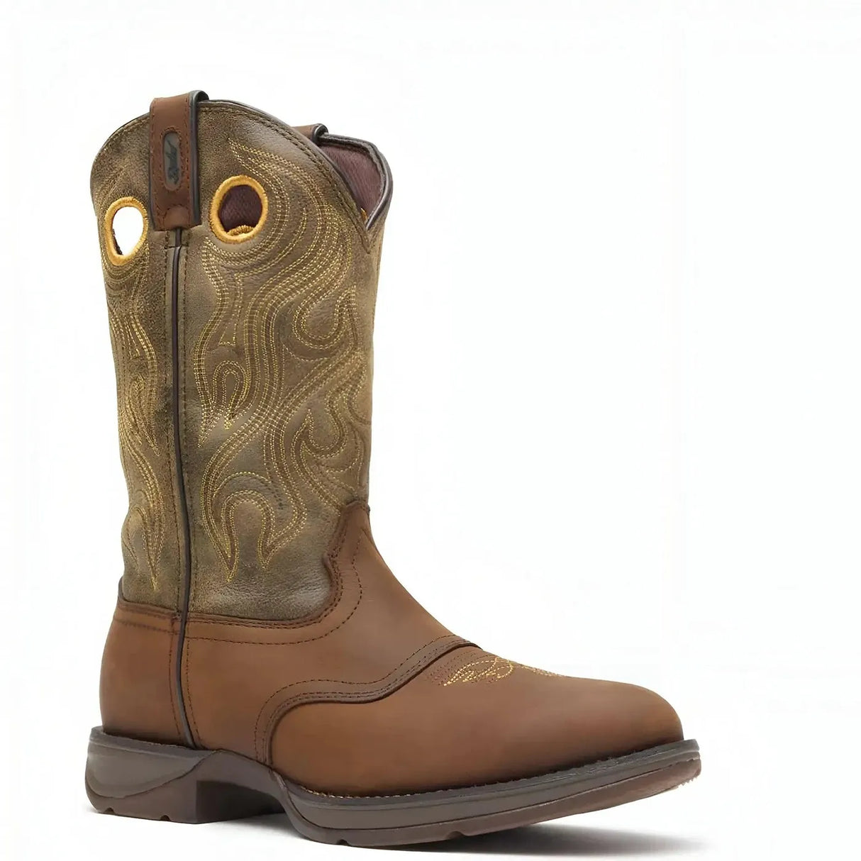 Durango Rebel™ by Durango® Distressed Brown Saddle Western Boot Heel