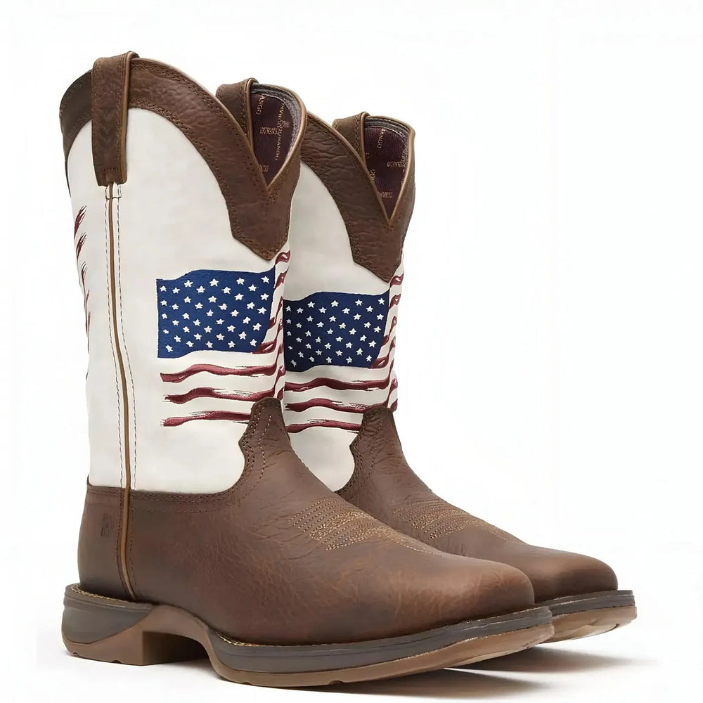 Durango Rebel Distressed Flag Embroidery Western Boot Cover