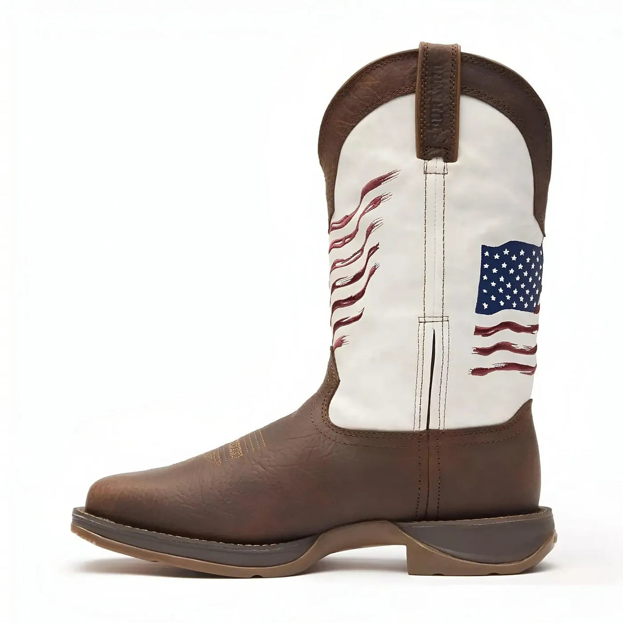 Durango Rebel Distressed Flag Embroidery Western Boot Side