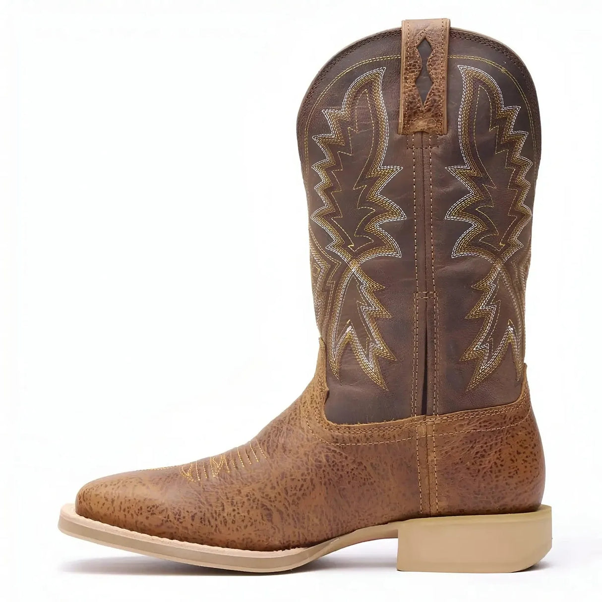 Durango Rebel Pro Lite Rustic Tan & Tobacco Western Boot Heel