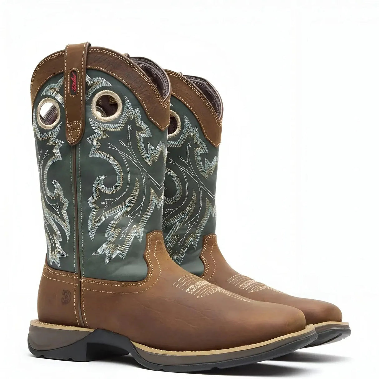 Durango Rebel Pull-On Western Boot Saddlehorn And Clover Side