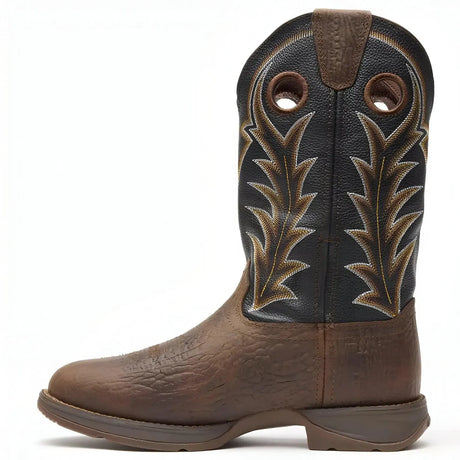 Durango Rebel Oak Bark Midnight Western Boot Side