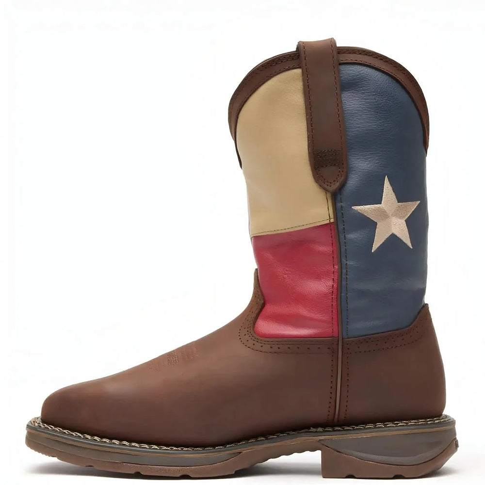 Durango Rebel Steel Toe Texas Flag Western Boot Side